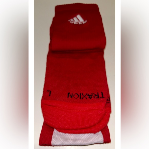 Adidas Creator 365 Basketball Crew Socks 1 Pair Men 12-16 Red w/ White Logo NEW - Picture 7 of 11